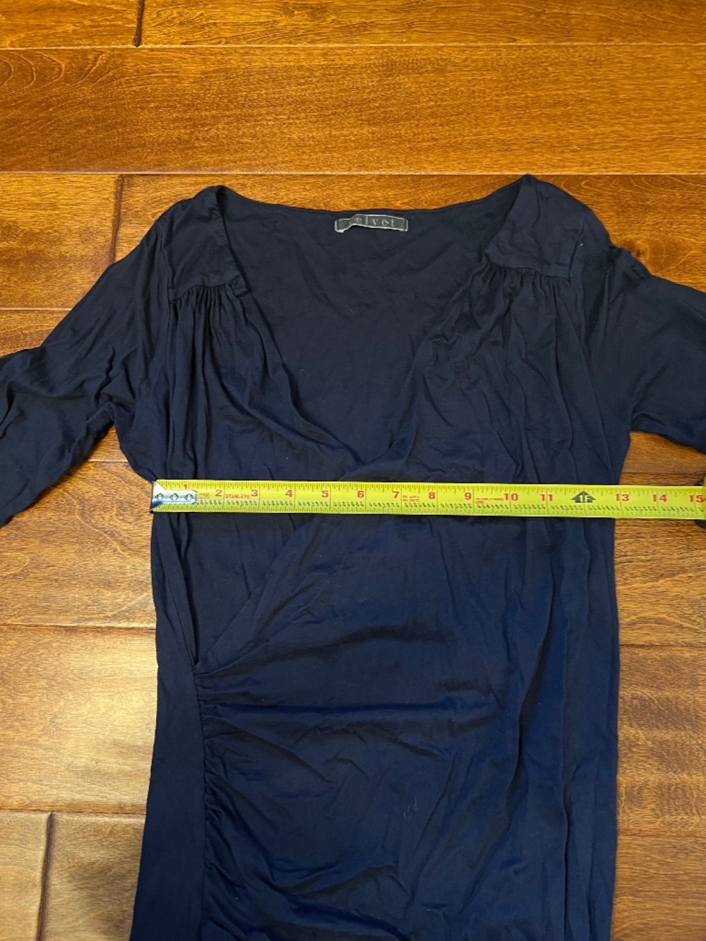 Anthropologie Velvet navy blue dress